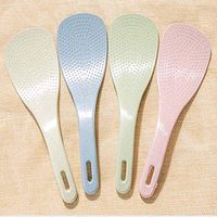 Fiesta Wheat Straw Rice Spoon Cooker Rice Food Shovels Anti-hot Non Stick Rice Paddle Spoon Shovel Kitchen Tools& Gadget: light green