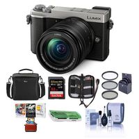 Panasonic Lumix DC-GX9 20.3MP Mirrorless Camera with 12-60mm F3.5-5.6 Lens, Silver - Bundle with Camera Bag, 32GB SDHC U3 Card, Cleaning Kit, Card Reader, 58mm Filter Kit, Mac Software Pack and More