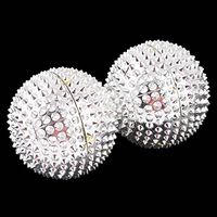 1 Pair Magnetic Hand Palm Acupuncture Ball Needle Massage Silver