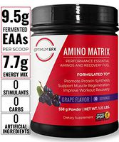 OPTIMUM EFX Amino Matrix, Performance Essential Aminos and Recovery Fuel, Intra Workout, Vegan, Informed Sport Certified, Zero Carbs, Zero Stimulants, Naturally Flavored (Grape)