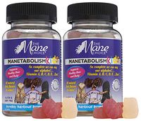 THE MANE CHOICE MANETABOLISM Kids Healthy Hair Growth Vitamins - Complete Nutrition Supplements for Longer, Thicker and Healthier Hair for Kids (60 Gummies) (Pack of 2)