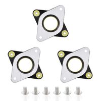 Houkr NEMA 17 Stepper Steel Motor Damper and Rubber Vibration Damper with M3 Screw for Creality CR-10 S 3D Printer, CNC Router (3 Pack)
