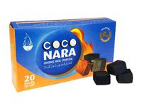 COCONARA Coconut Charcoal Supplies for HOOKAHS – 20pc Non-Quick Light Shisha coals for Hookah Pipes. All-Natural Coal Accessories & Parts That are Tasteless, Odorless, Chemical-Free.