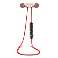 Bluetooth Headphones, Noise Cancelling Headphones M9 Magnetic in-Ear Wireless Bluetooth Sport Running Headset Music Earphone，Bluetooth Headset for Running Workout & Gym - Red