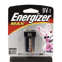 Energizer 522BP Max Alkaline Battery, 9V, 1 Pack
