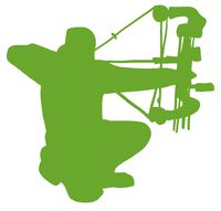 hBARSCI Archer Vinyl Decal - 5 Inches - for Cars, Trucks, Windows, Laptops, Tablets, Outdoor-Grade 2.5mil Thick Vinyl - Lime