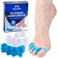 Toe Separators & Bunion Correctors by IdealToes-Relax and Relieve Foot Pain Naturally-Treatment for Hammer/Claw/Overlapping Toes-Medical & Wellness use for Both Men & Women-Works for Pedicure & Yoga