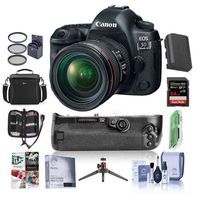Canon EOS 5D Mark IV with EF 24-70mm f/4L IS USM Lens plus Canon BG-E20 Battery Grip & Journey 34 DSLR Shoulder Bag Bundle