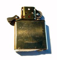 Zippo Inside Guts Brass Finish (No Outside Case) Only Inside Insert