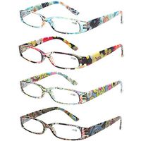 Kerecsen Women's Reading Glasses 4 Pairs Ladies Fashion Spring Hinge Readers (4 Pack Mix, 4.0)