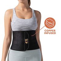 Hot Vita Copper Sweat Belt – Antimicrobial Compression Waist Slimmer – Stomach Band for Women's Workouts – Designed to Increase Circulation and Pain Relief (Black, Small/Medium)