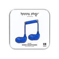 Happy Plugs In-Ear Fashion-Tech Headphones with Mic and Remote, Cobalt