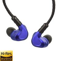 LINSOUL BGVP DMG 2DD+4BA Hybrid Drivers High Fidelity HiFi in-Ear Metal Earphones with Detachable MMCX Audio Cable for Musicians Audiophile (Blue)