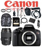 Canon Dental and Dermatology Kit EOS Rebel T6i DSLR Camera (Body Only) w/Canon EF 100mm f/2.8 Macro USM Lens, Canon MR-14EX II Macro Ring Lite, 32GB