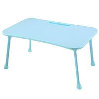 Large Bed Tray NNEWVANTE Multifunction Laptop Desk Lap Desk Foldable Portable Standing Outdoor Table, Breakfast Reading Tray Holder for Couch Floor for Adults/Students/Kids w/Handle- Blue