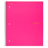 Five Star Spiral Notebook, 5 Subject, College Ruled Paper, 200 Sheets, 11" x 8-1/2", Pink (73519)