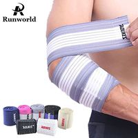 Runworld (1 Pair) Arm & Elbow Brace Compression Bandage Wraps Sleeve for Men Women Tennis Elbow, Golfers Elbow, Tendonitis, Arthritis, Weightlifting, Joint Pain Relief, Injury Recovery (Grey/White)
