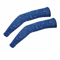 Compression Arm Sleeve For Men Women UV Protection Tactel Printing Fabric 1 Pair Navy S