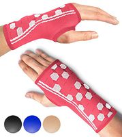 Sparthos Wrist Support Sleeves (Pair) - Compression Wrist Brace for Men and Women - Carpal Tunnel Tendonitis Arthritis Pain Relief Recovery from Wrist Pain, Strains, Sprains, Bursitis (Pink-S)