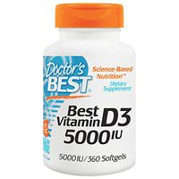 Doctor's Best, Best Vitamin D3, 5000 IU, 360 Softgels