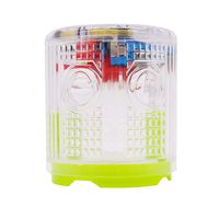 Aolyty Solar Strobe Warning Light Strong Magnetic Base Flashing Super Bright 360 Degree Wireless Automatically Turn On Waterproof for Construction Traffic Factory (White)