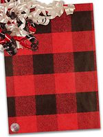 24" X 100' #x7036 Festive Flannel/Kraft - Gift Wrap