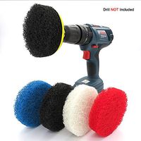4 Color 4 inch Power Scrub Pad 20 Piece Cleaning Kit Scouring Pads Great for Kitchen, Bathroom, Auto.(5pcs of each color)