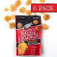 Fbomb Cheese Crisps: Healthy Low Carb Snacks, High Protein Crisps, 100% Natural Keto Snacks | Oven Baked, Premium Artisan Cheese, Gluten Free, Sugar Free | Cheddar 6 Pack