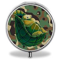 Medicine Pill Boxes Turtle Unique Round Portable 3 Compartment Metal Pocket Pill Bottle