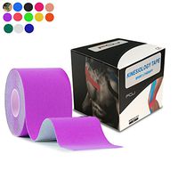 Kinesiology Theraeputic Tape Physio for Athletic Sports Recovery Pain Relieve Strong Adhesion Waterproof Original Cotton Uncut 2 Inch x 16.4 Feet (Purple)