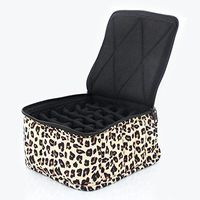30-Bottle Essential Oil Designer Carrying Case Holds 5ml, 10ml and 15ml Bottles - Leopard - 4" high