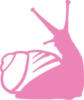 hBARSCI Land Snail Vinyl Decal - 5 Inches - for Cars, Trucks, Windows, Laptops, Tablets, Outdoor-Grade 2.5mil Thick Vinyl - Soft Pink