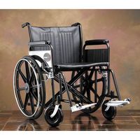 Duro-Trac Wheelchair - 24" Permanent Full Arm (15") and Fixed Footrest 350 lb capacity