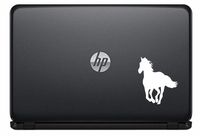 Horse Silhouette Version 15 Vinyl Decal Sticker for Computer Macbook Laptop Ipad Electronics Home Window Custom Walls Cars Trucks Motorcycle Automobile and More (WHITE)
