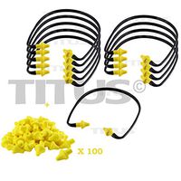 Titus U-Band - Over Ear Reuseable Banded Ear Plugs (22 Decibel, 10 Bands, 100 Replacement Plugs)