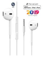Earphones/Earbuds/Headphones/Wired Earbuds, 3.5mm in-Ear Headphones Noise Isolating Earphones Built-in Microphone & Volume Control Compatible with iPhone iPod iPad Samsung Android MP3 MP4 MP5(2 Pack)