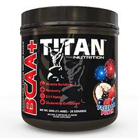 TITAN BCAA+: Branched Chain Amino Acids enhanced with glutamine- Aids in Muscle Recovery, Increase Muscle Protein Synthesis, and Improve Lean Body Mass-Perfect 2:1:1 BCAA ratio- 50 ser (Freedom Punch)