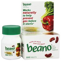 Beano Food Enzyme Dietary Supplement Tablets, 100 Tablets (Pack of 2)