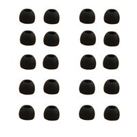 FTXJ 10 Pairs Medium Size Silicone In-Ear Headset Replacement Ear Buds Tips For Sony Phillips (Black)