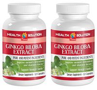 Ginkgo biloba Extra Strength - Ginkgo BILOBA 120mg - Concentration Support (2 Bottles)