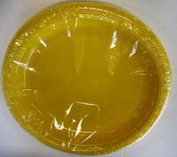 Yellow Plastic Dessert Plates 12ct.
