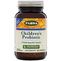 Flora Childrens Probiotics 60Count - 5 Billion CFU - Kids Probiotics Ages 5-15 - Immune & Digestive Health - Gluten Free, Vegetarian, Soy Free (Udo’s Choice)
