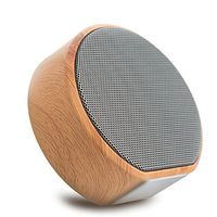 LFJNET Luxurious Mini Wireless Stereo Bass Portable Music Bluetooth Speakers Support TF Card FM Radio Wood Grain