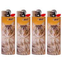 4 x BIC Lighters Animal Lover - Maine Coon Cat