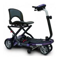 EV Rider TRANSPORT PLUS Folding Mobility Scooter SLA Batteries (Plum)