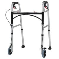 Yadianna Cozy Wheeled Without Seat with Hand Brake Adjustable Height Walker Elderly Walker Rehabilitation Walker Non-Slip Walking Stick with Hospital