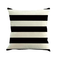 Bokeley Pillow Case, Flax Square Striped Painting Decorative Throw Pillow Case Bed Home Decor Car Sofa Waist Cushion Cover (Black)