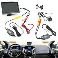 Car Wireless Waterproof Reversing Rearview Backup Camera System + 5" LCD Monitor