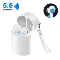 True Wireless Earbuds TWS Bluetooth Headphones in-Ear Stereo Earphones Built-in Microphone Rechargable Wireless Headsets with Portable Charging Case Compatible iPhone iOS Android Samsung