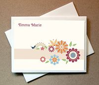 Personalized Flower Cards (40 Foldover Cards and Envelopes)